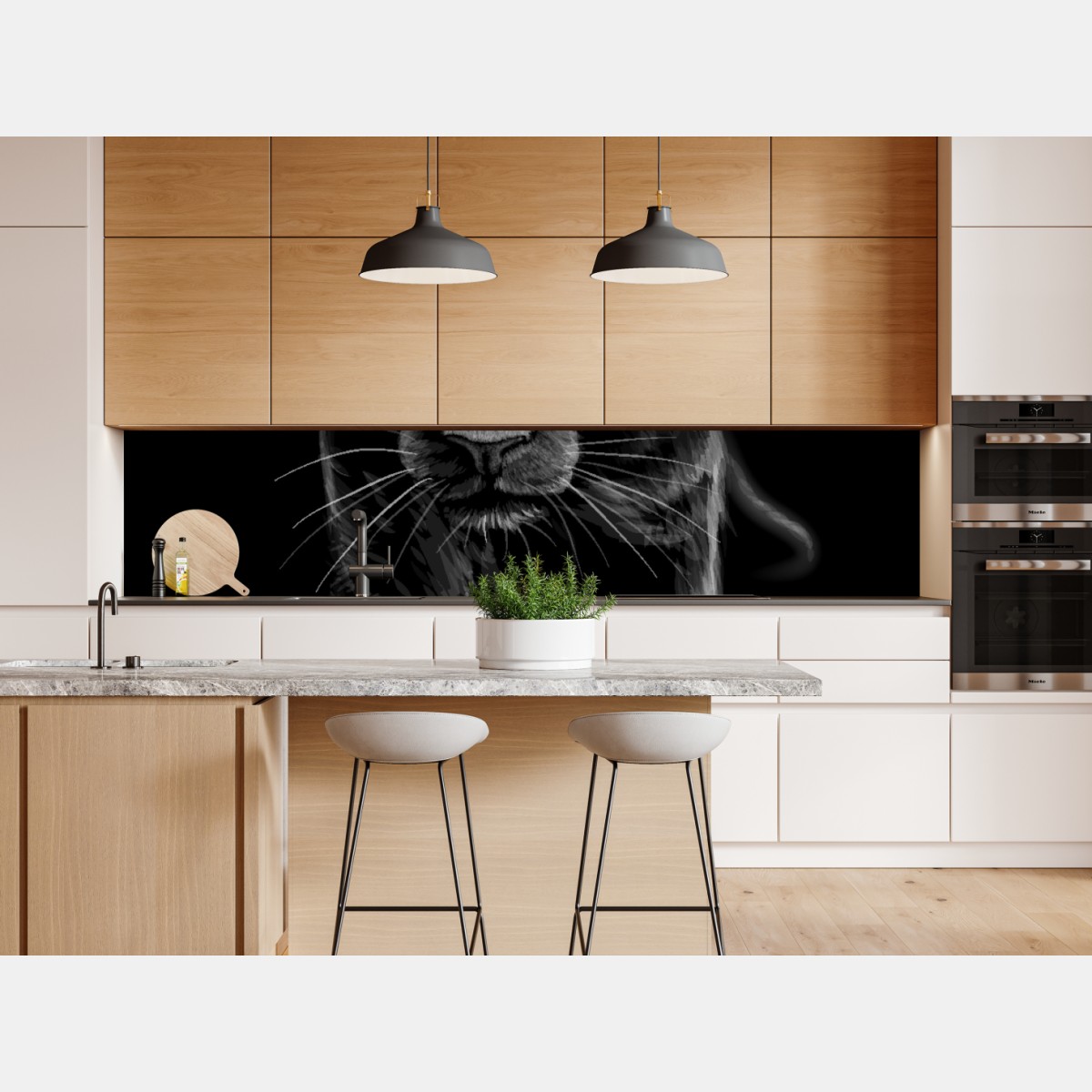 Repositionierbarer Aufkleber schreitender schwarzer panther illustration – Wallnifity® Repositionierbarer Aufkleber schreitender schwarzer panther illustration – Wallnifity®