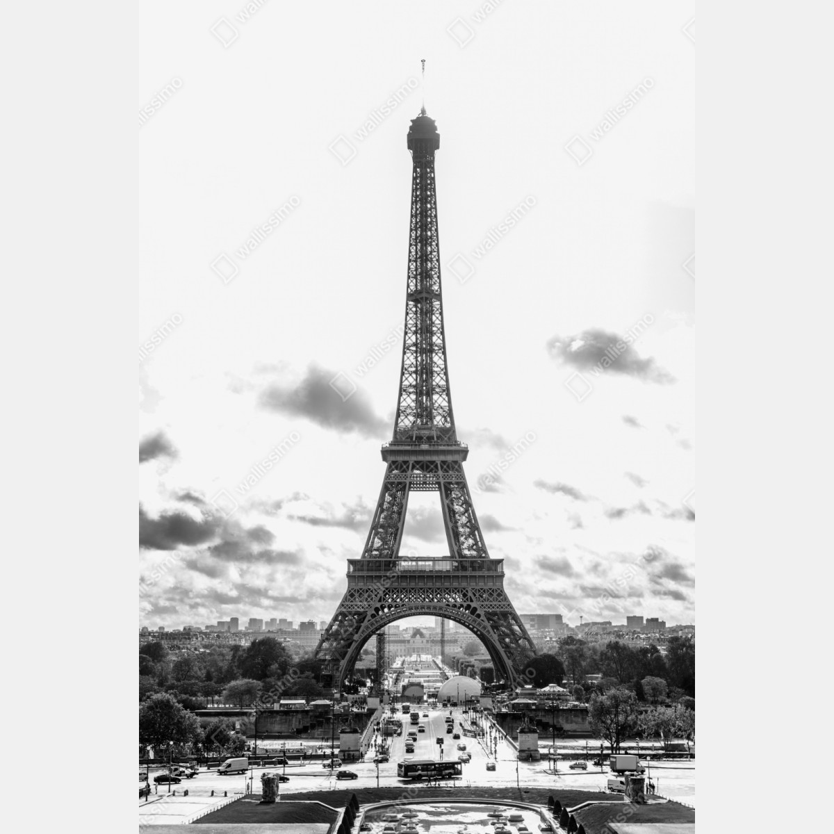 Repositionierbarer Aufkleber Paris Eiffelturm in monochrom – Wallnifity® Repositionierbarer Aufkleber Paris Eiffelturm in monochrom – Wallnifity®