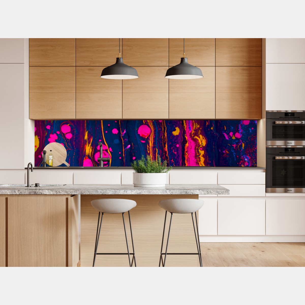 Repositionierbarer Aufkleber neon marmorierte abstrakte wandgrafik – Wallnifity® Repositionierbarer Aufkleber neon marmorierte abstrakte wandgrafik – Wallnifity®
