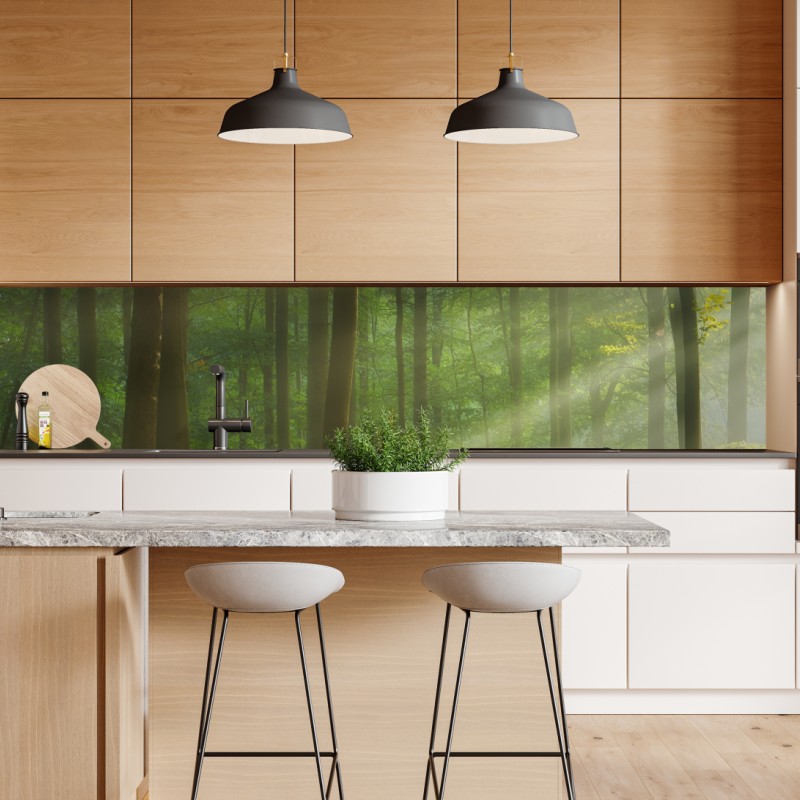 Repositionierbarer Aufkleber sonnige gasse mit meerblick und balkonen – Wallnifity®