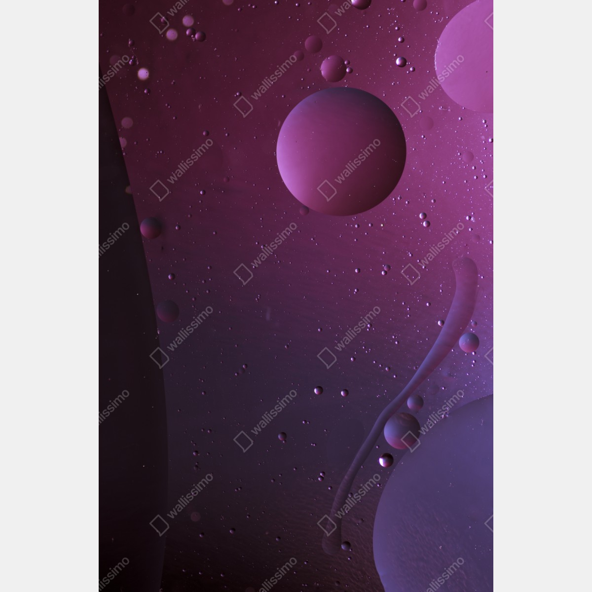 Repositionierbarer Aufkleber violette kosmische sphären abstrakte kunst – Wallnifity® Repositionierbarer Aufkleber violette kosmische sphären abstrakte kunst – Wallnifity®