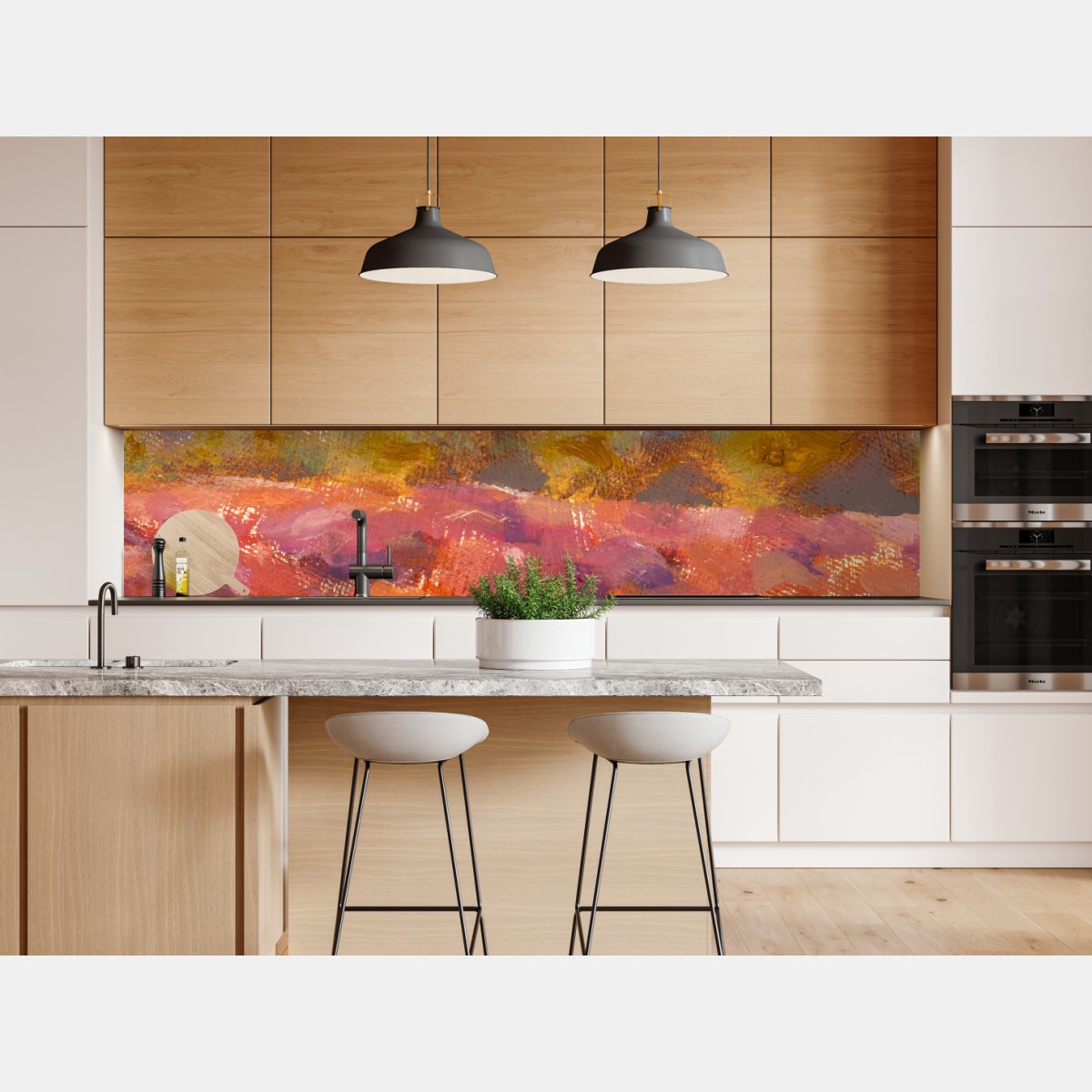 Repositionierbarer Aufkleber Provence lavendelfeld gemälde – Wallnifity® Repositionierbarer Aufkleber Provence lavendelfeld gemälde – Wallnifity®