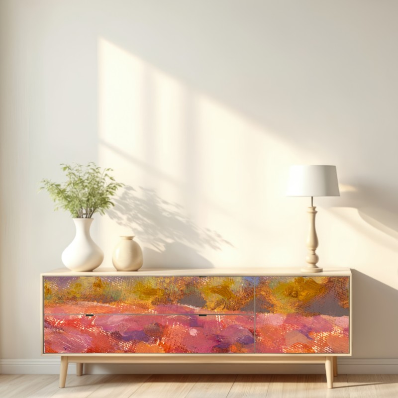 Repositionierbarer Aufkleber Provence lavendelfeld gemälde – Wallnifity® Repositionierbarer Aufkleber Provence lavendelfeld gemälde – Wallnifity®