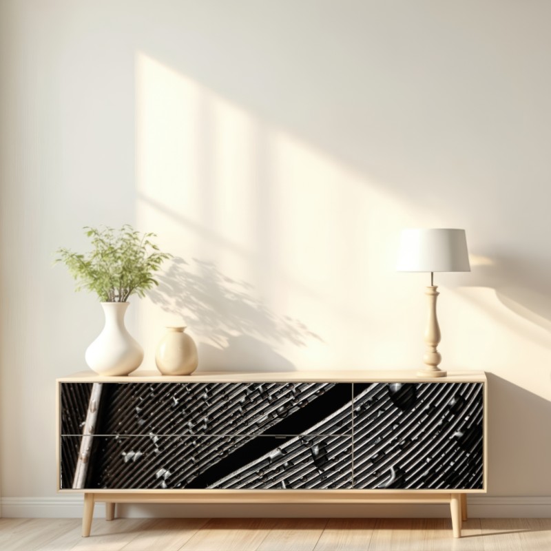 Repositionierbarer Aufkleber monochrome feder mit wassertropfen – Wallnifity® Repositionierbarer Aufkleber monochrome feder mit wassertropfen – Wallnifity®