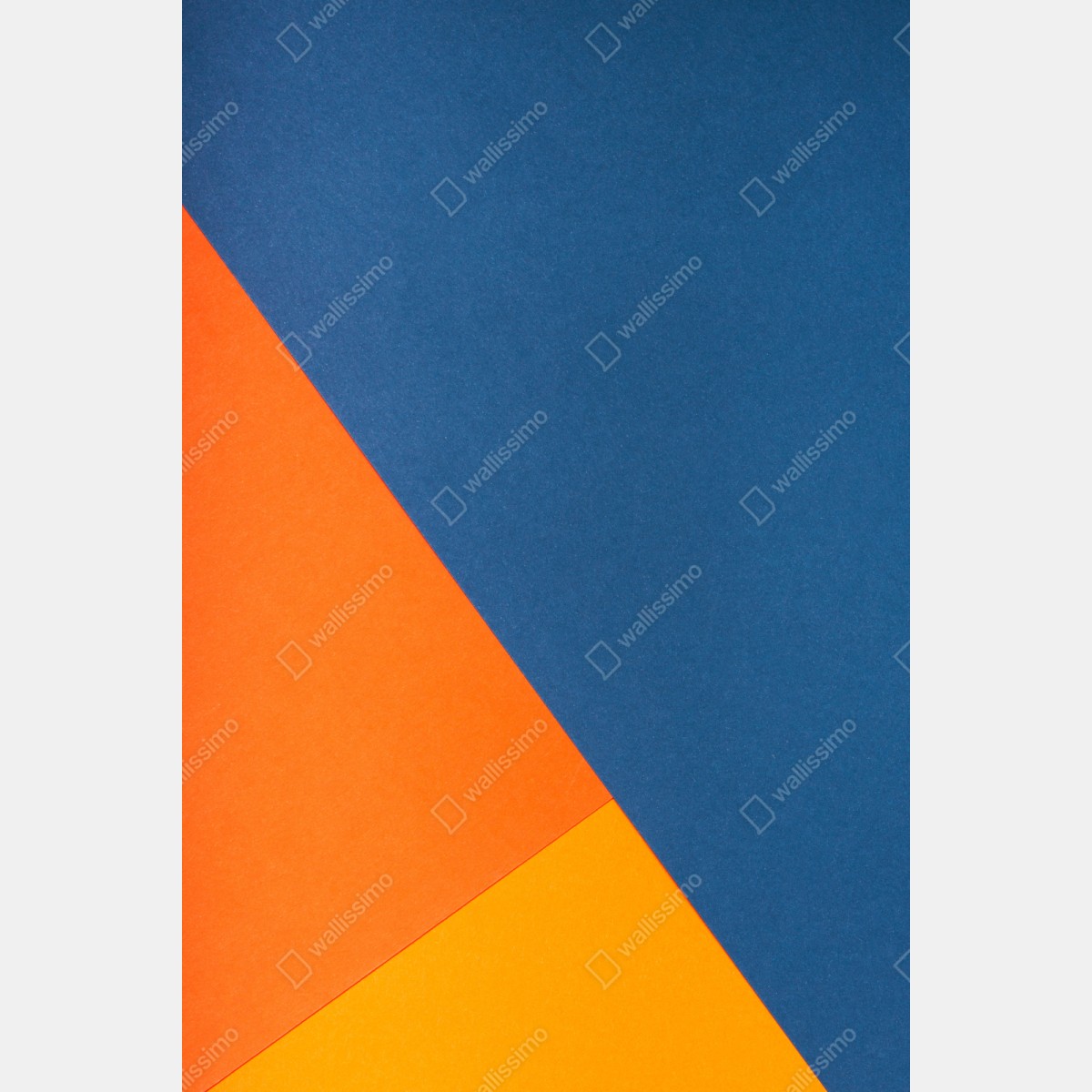 Repositionierbarer Aufkleber mutige geometrische komposition in blau und orange – Wallnifity® Repositionierbarer Aufkleber mutige geometrische komposition in blau und orange – Wallnifity®