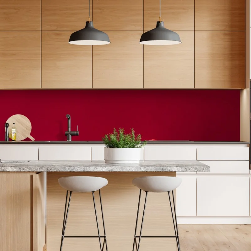 Repositionierbarer Aufkleber geometrisches rotes papierherz – Wallnifity® Repositionierbarer Aufkleber geometrisches rotes papierherz – Wallnifity®