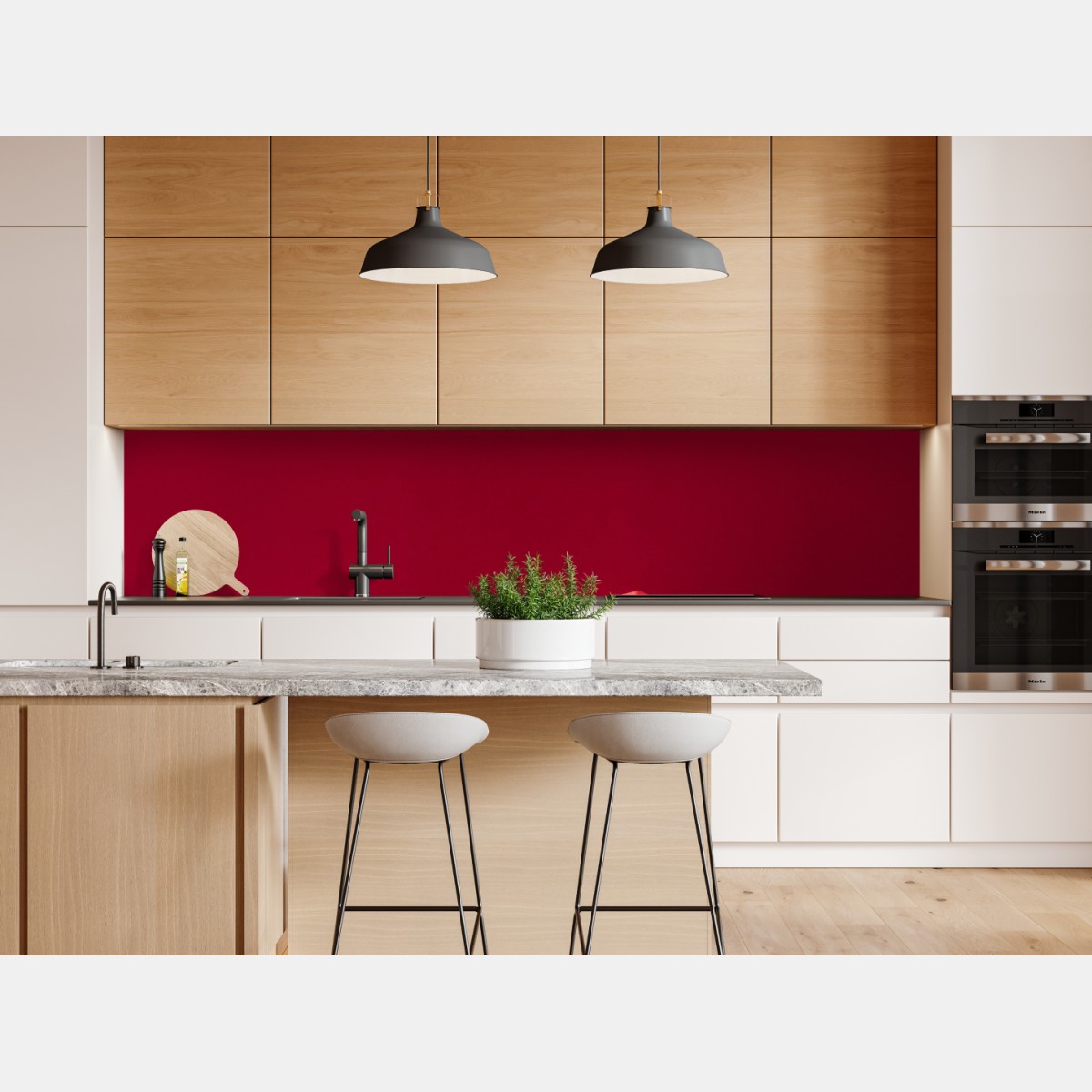 Repositionierbarer Aufkleber geometrisches rotes papierherz – Wallnifity® Repositionierbarer Aufkleber geometrisches rotes papierherz – Wallnifity®