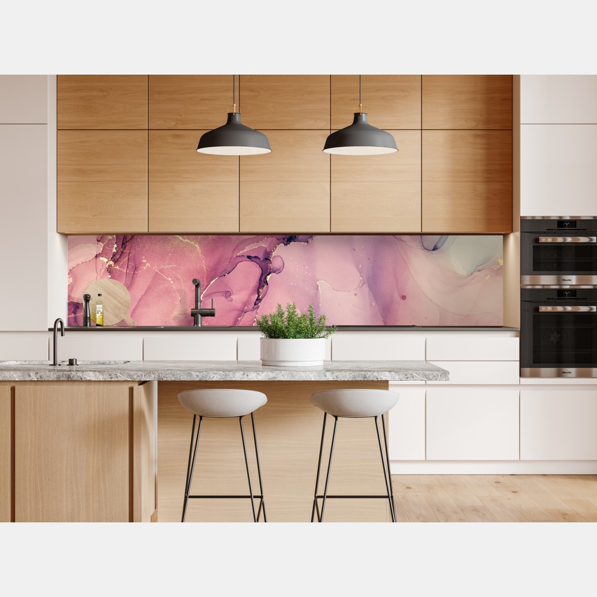 Repositionierbarer Aufkleber ätherische lila marmorabstraktion – Wallnifity® Repositionierbarer Aufkleber ätherische lila marmorabstraktion – Wallnifity®
