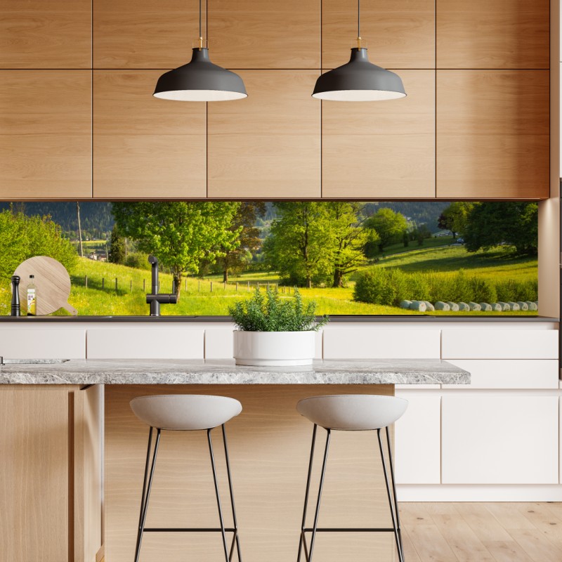 Repositionierbarer Aufkleber dramatische küstenklippen mit meerblick – Wallnifity®