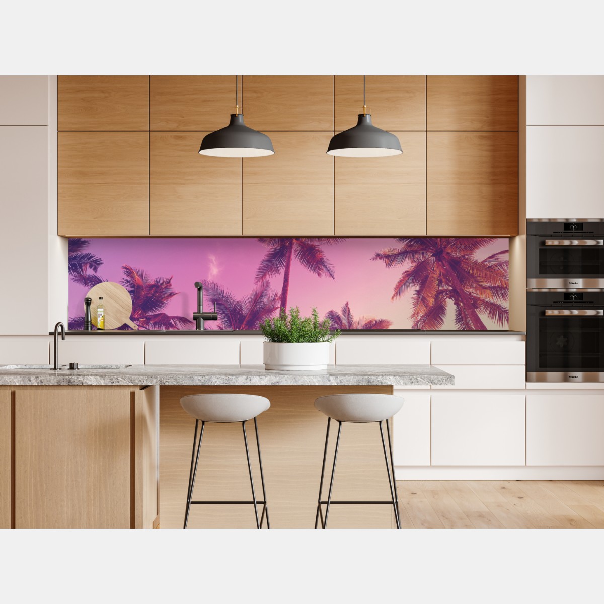 Repositionierbarer Aufkleber tropische palmen beim sonnenuntergang – Wallnifity® Repositionierbarer Aufkleber tropische palmen beim sonnenuntergang – Wallnifity®