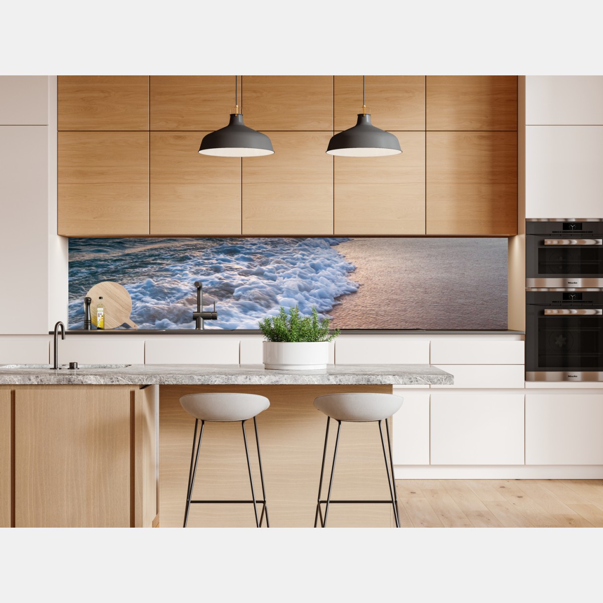 Repositionierbarer Aufkleber ruhiger sonnenaufgang am meeresufer – Wallnifity® Repositionierbarer Aufkleber ruhiger sonnenaufgang am meeresufer – Wallnifity®