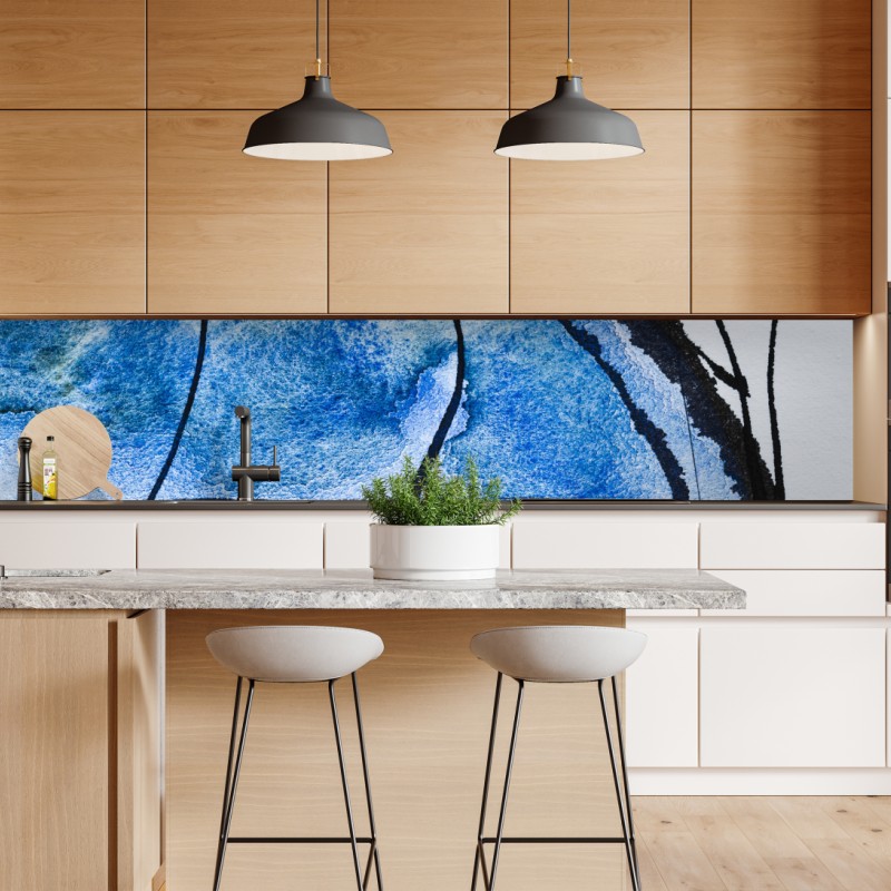 Repositionierbarer Aufkleber London skyline mit spiegelung auf dem fluss – Wallnifity®
