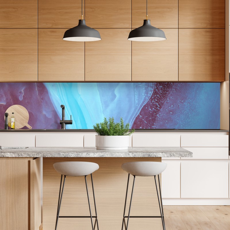 Repositionierbarer Aufkleber neon marmorierte abstrakte wandgrafik – Wallnifity®