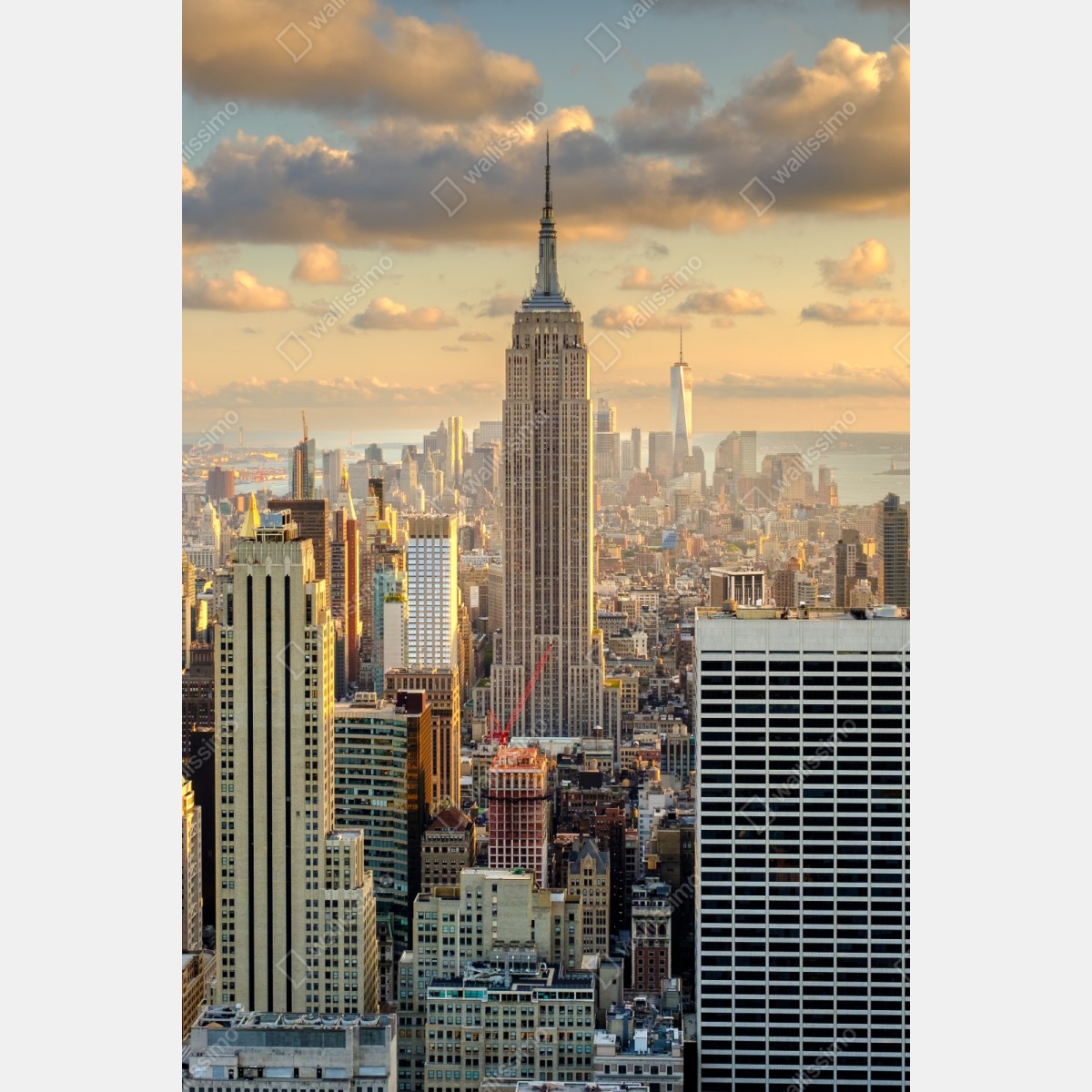 Repositionierbarer Aufkleber New York skyline bei sonnenuntergang – Wallnifity® Repositionierbarer Aufkleber New York skyline bei sonnenuntergang – Wallnifity®
