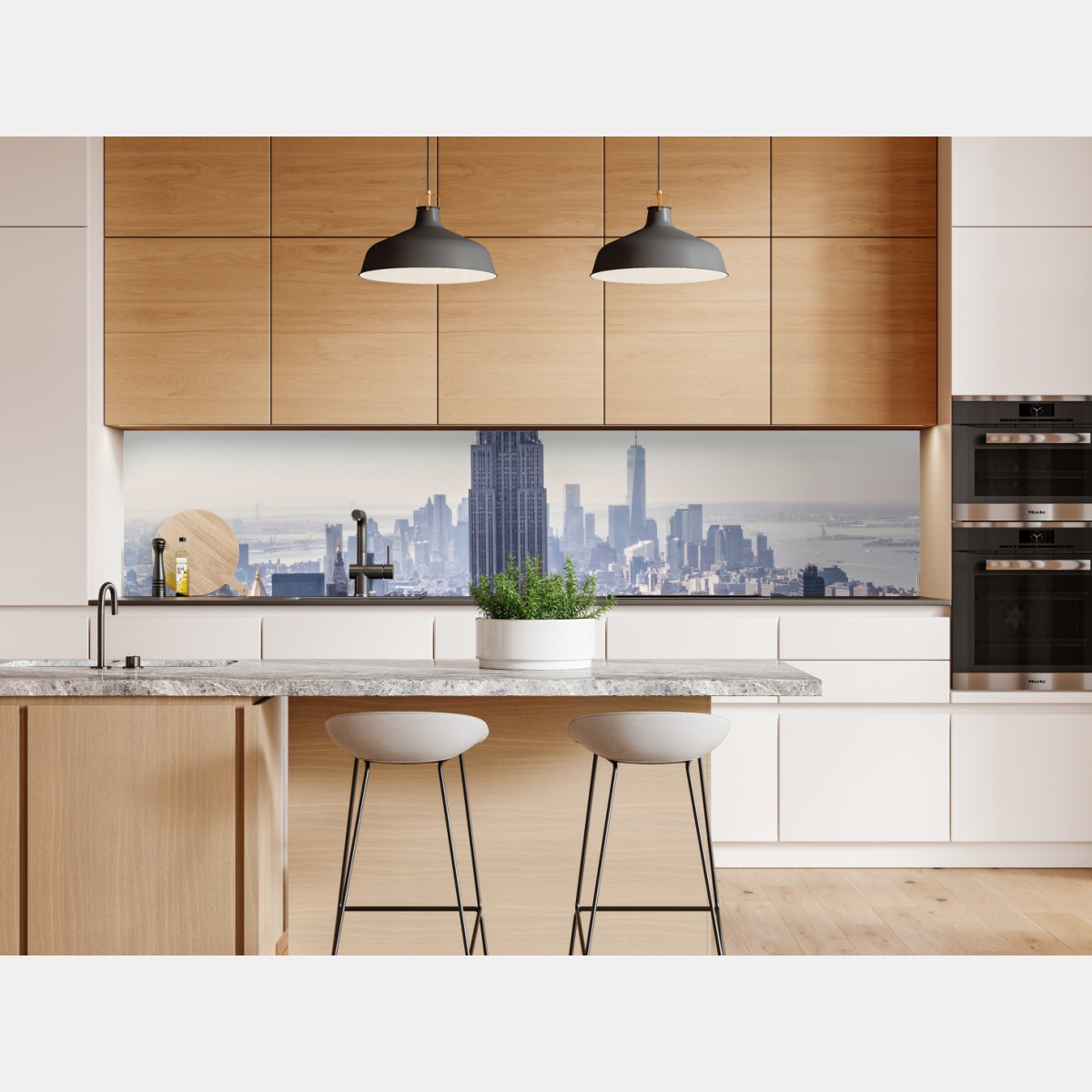 Repositionierbarer Aufkleber New York skyline mit Empire State Building – Wallnifity® Repositionierbarer Aufkleber New York skyline mit Empire State Building – Wallnifity®