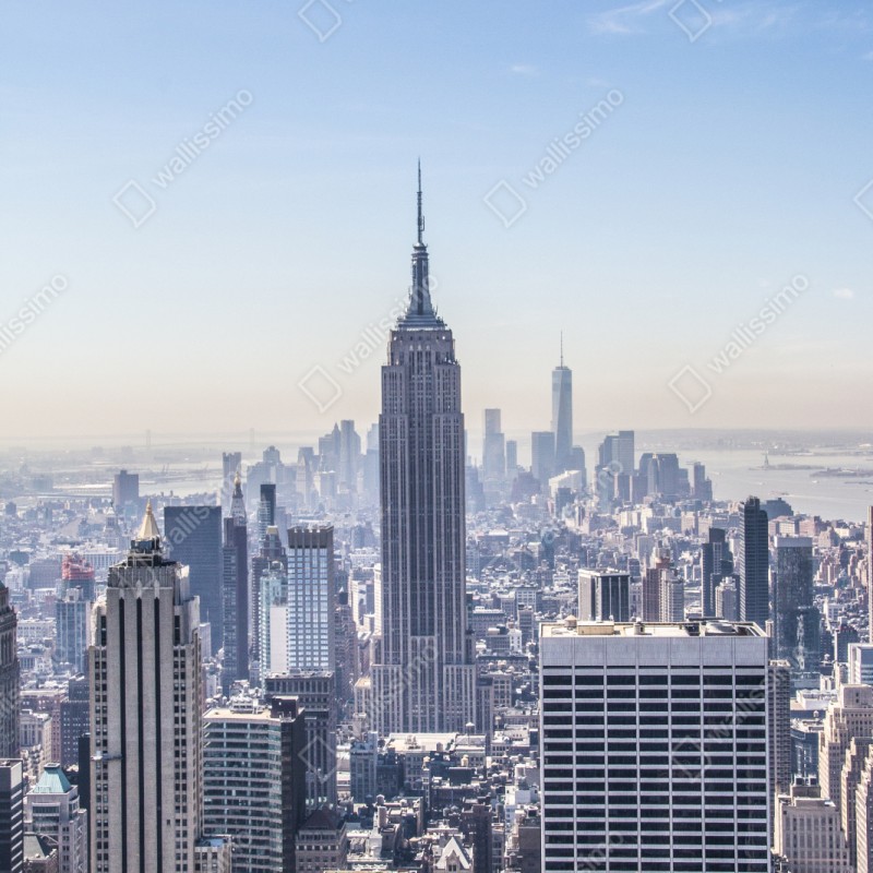 Repositionierbarer Aufkleber New York skyline mit Empire State Building – Wallnifity® Repositionierbarer Aufkleber New York skyline mit Empire State Building – Wallnifity®