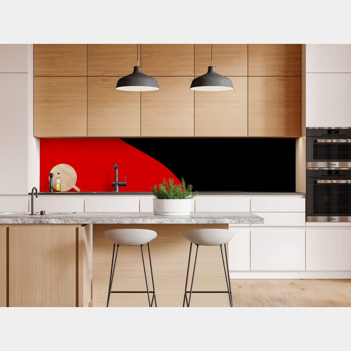 Repositionierbarer Aufkleber kräftige rot-schwarze silhouette – Wallnifity® Repositionierbarer Aufkleber kräftige rot-schwarze silhouette – Wallnifity®