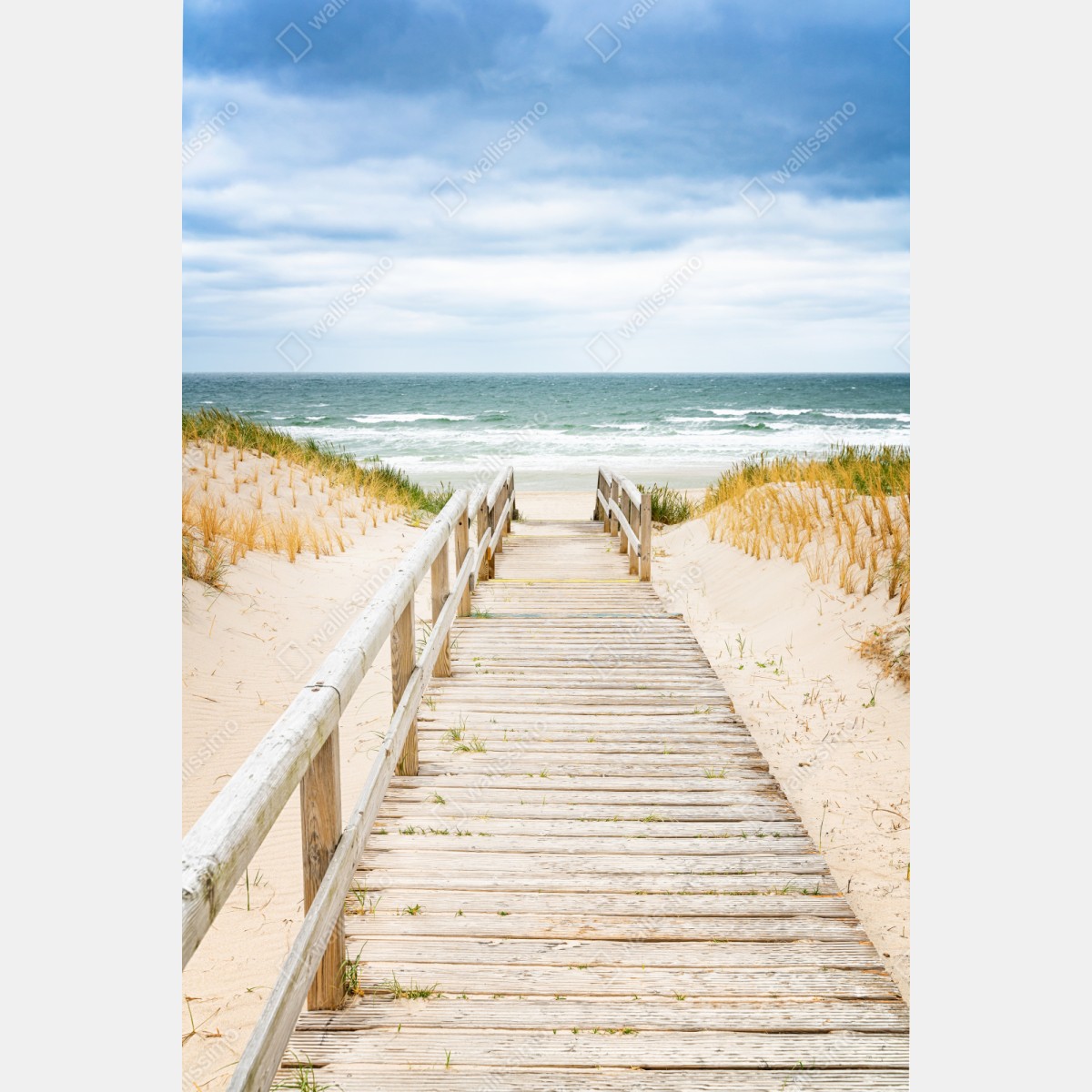 Repositionierbarer Aufkleber holzsteg zum meer, Sylt – Wallnifity® Repositionierbarer Aufkleber holzsteg zum meer, Sylt – Wallnifity®