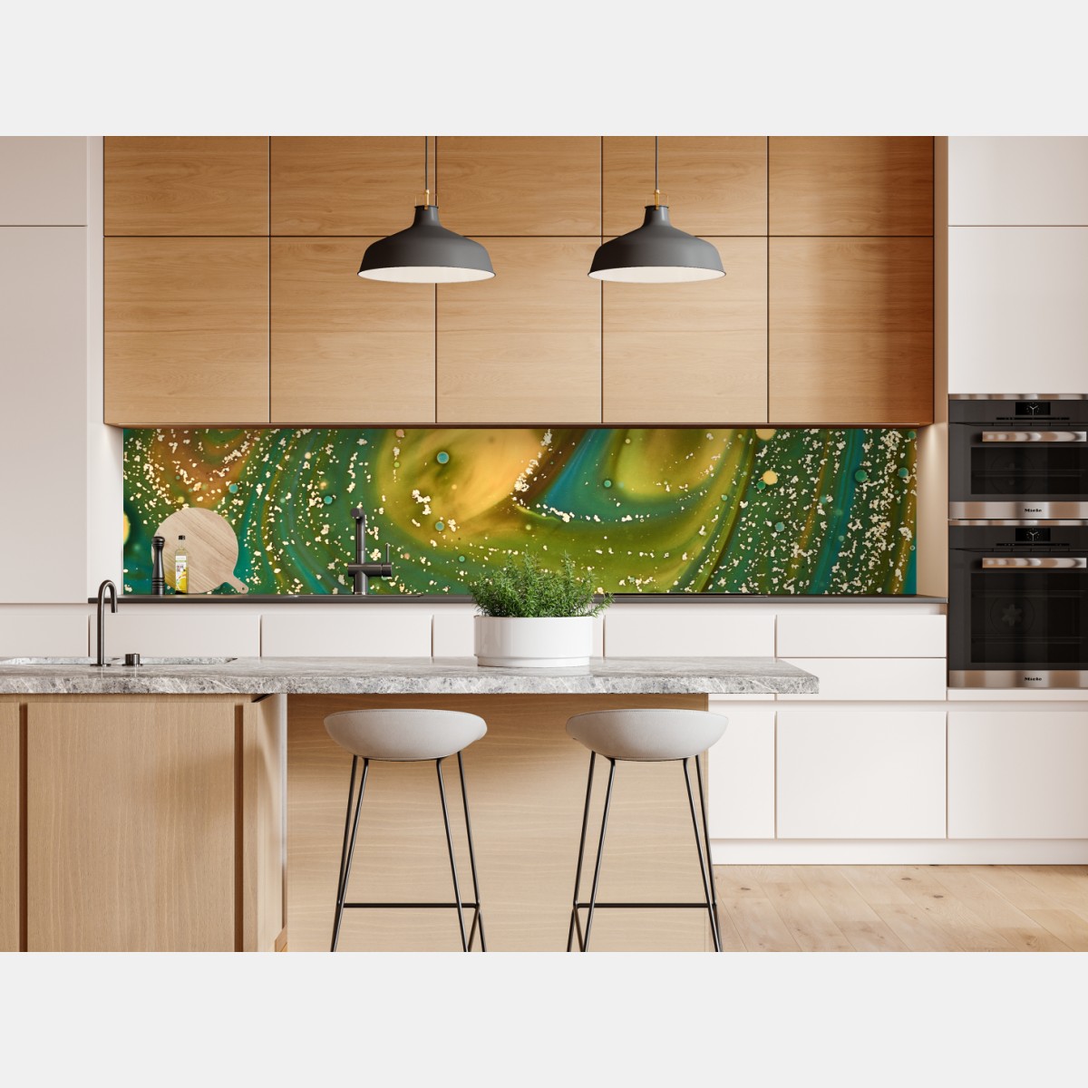 Repositionierbarer Aufkleber grün-goldene flüssige marmorierte kunst – Wallnifity® Repositionierbarer Aufkleber grün-goldene flüssige marmorierte kunst – Wallnifity®