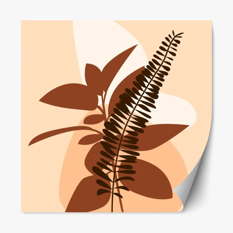 Repositionierbarer Aufkleber leuchtende rote heliconia blüte – Wallnifity®
