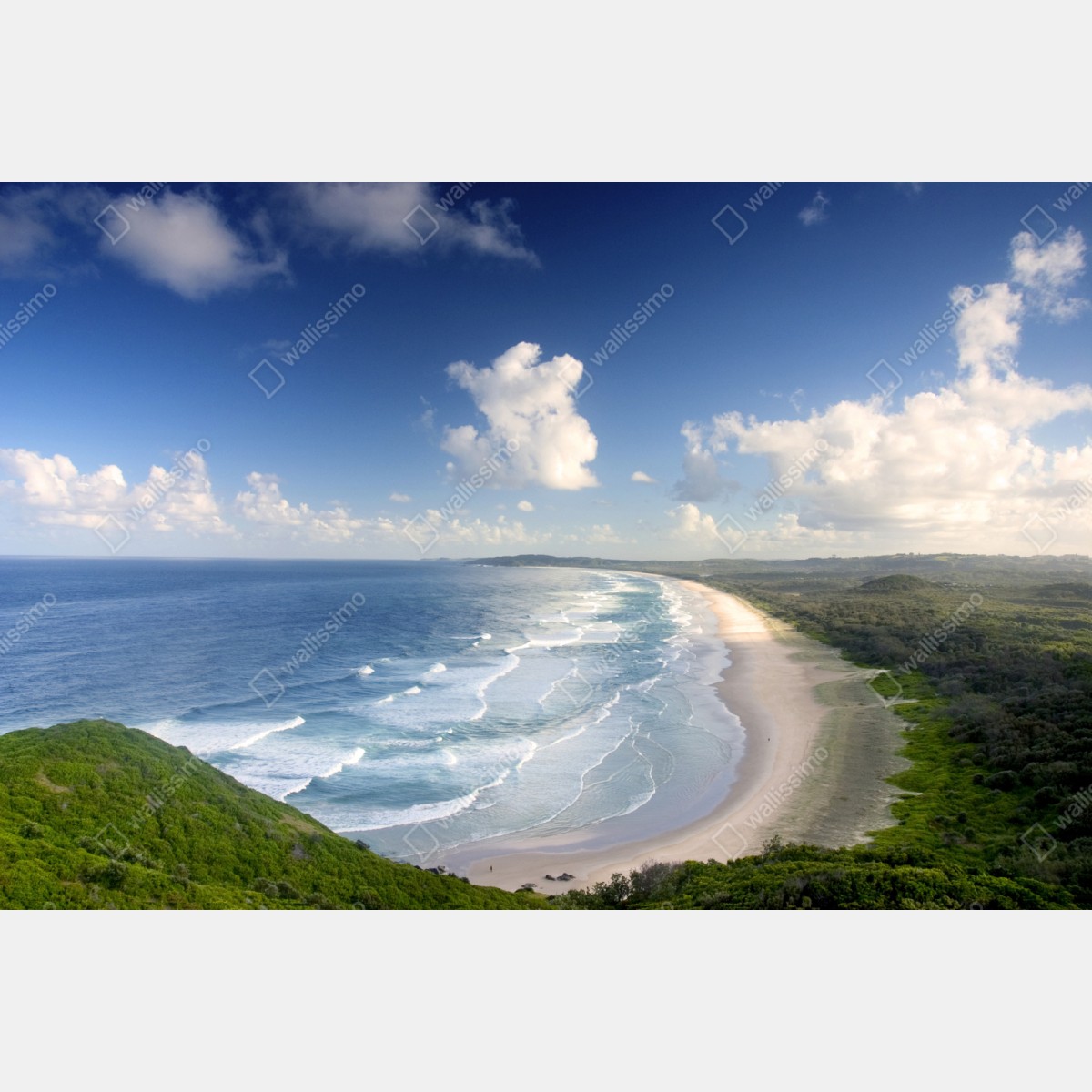 Repositionierbarer Aufkleber panorama der küste von Byron Bay – Wallnifity® Repositionierbarer Aufkleber panorama der küste von Byron Bay – Wallnifity®
