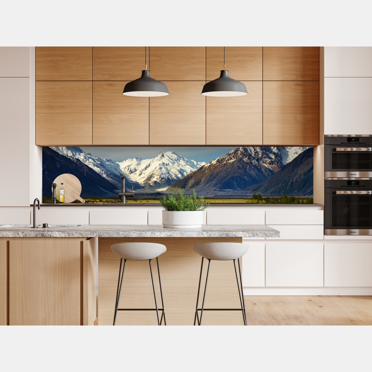Repositionierbarer Aufkleber straße zu den Südlichen Alpen, Neuseeland – Wallnifity® Repositionierbarer Aufkleber straße zu den Südlichen Alpen, Neuseeland – Wallnifity®