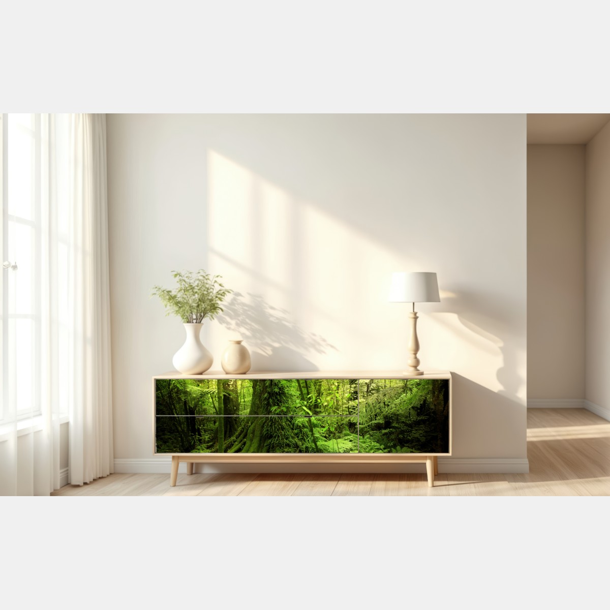 Repositionierbarer Aufkleber üppiger tropischer dschungel – Wallnifity® Repositionierbarer Aufkleber üppiger tropischer dschungel – Wallnifity®