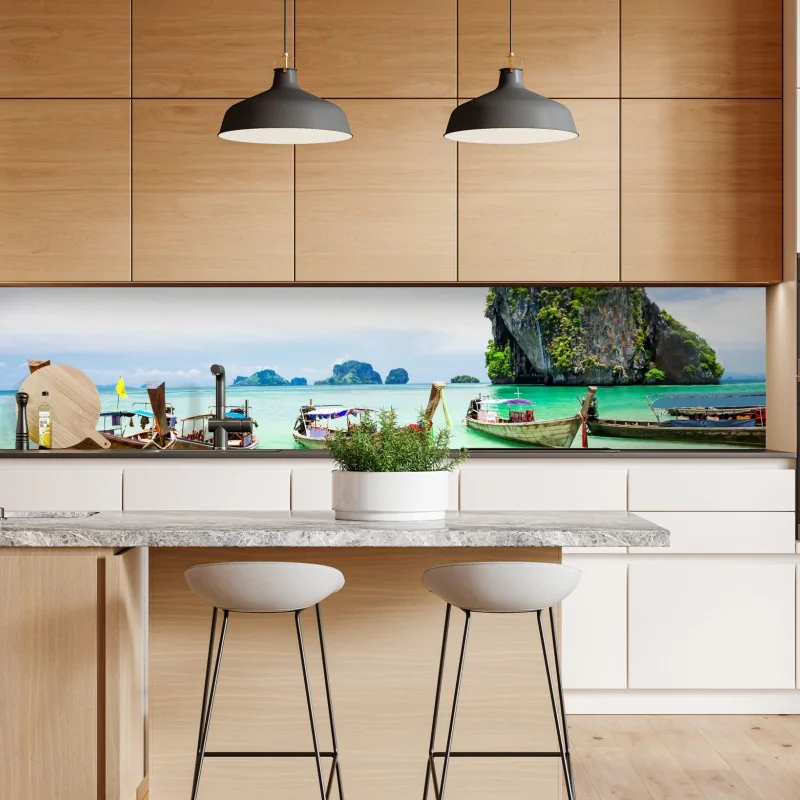 Repositionierbarer Aufkleber goldener sonnenuntergang am strand – Wallnifity®