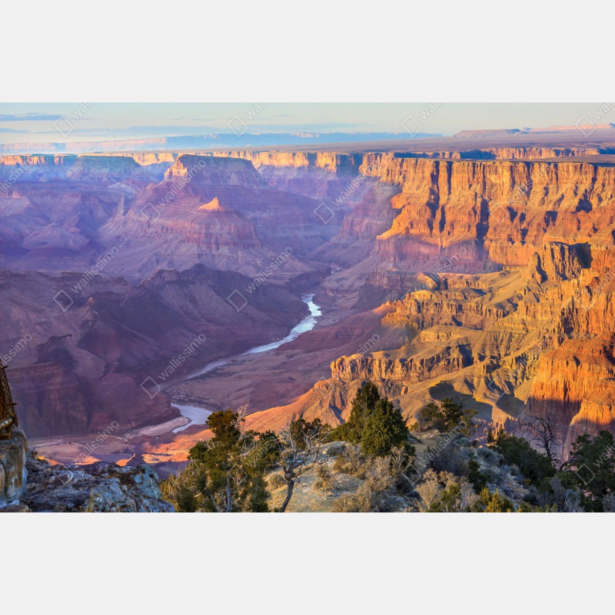 Repositionierbarer Aufkleber Grand Canyon bei dämmerung panorama – Wallnifity® Repositionierbarer Aufkleber Grand Canyon bei dämmerung panorama – Wallnifity®
