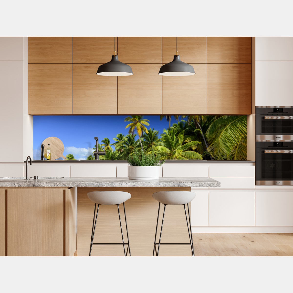 Repositionierbarer Aufkleber ruhiger tropischer strand in Punta Cana – Wallnifity® Repositionierbarer Aufkleber ruhiger tropischer strand in Punta Cana – Wallnifity®