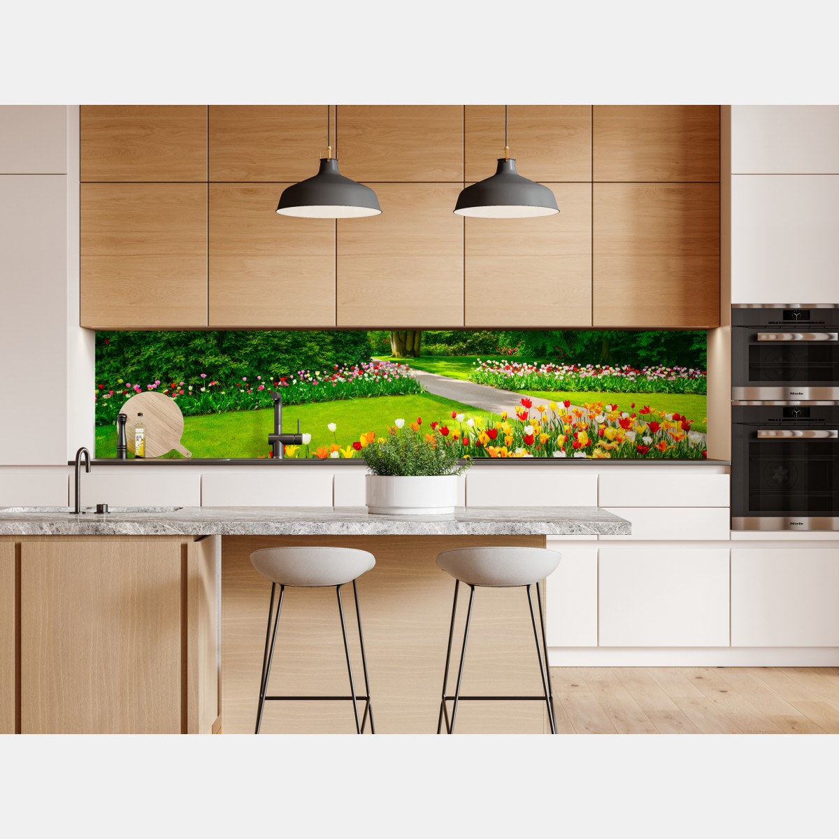Repositionierbarer Aufkleber lebendiger tulpengarten in Keukenhof – Wallnifity® Repositionierbarer Aufkleber lebendiger tulpengarten in Keukenhof – Wallnifity®