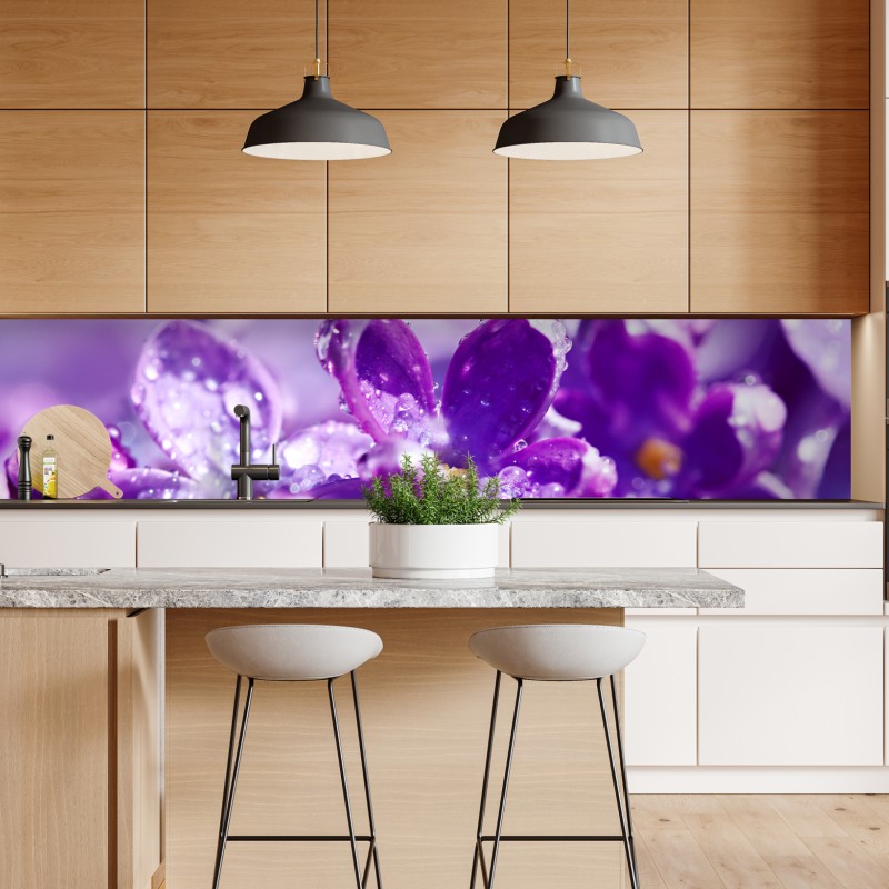 Repositionierbarer Aufkleber tiefblaues blattmuster – Wallnifity®