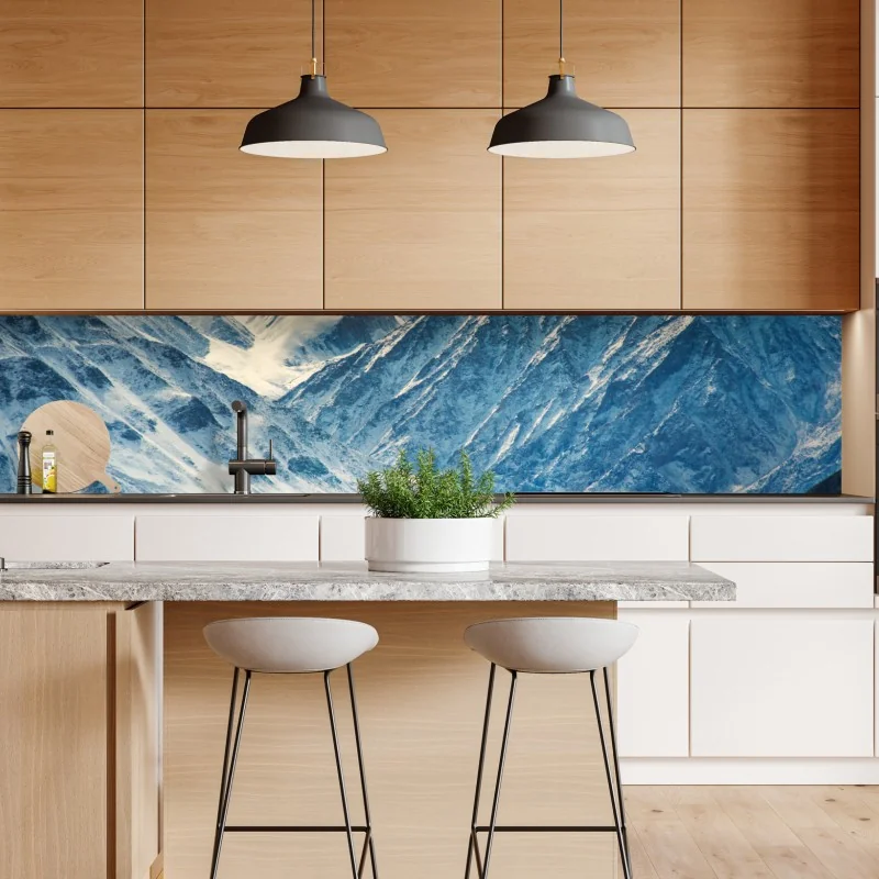 Repositionierbarer Aufkleber nebeliger kiefernwald – Wallnifity®