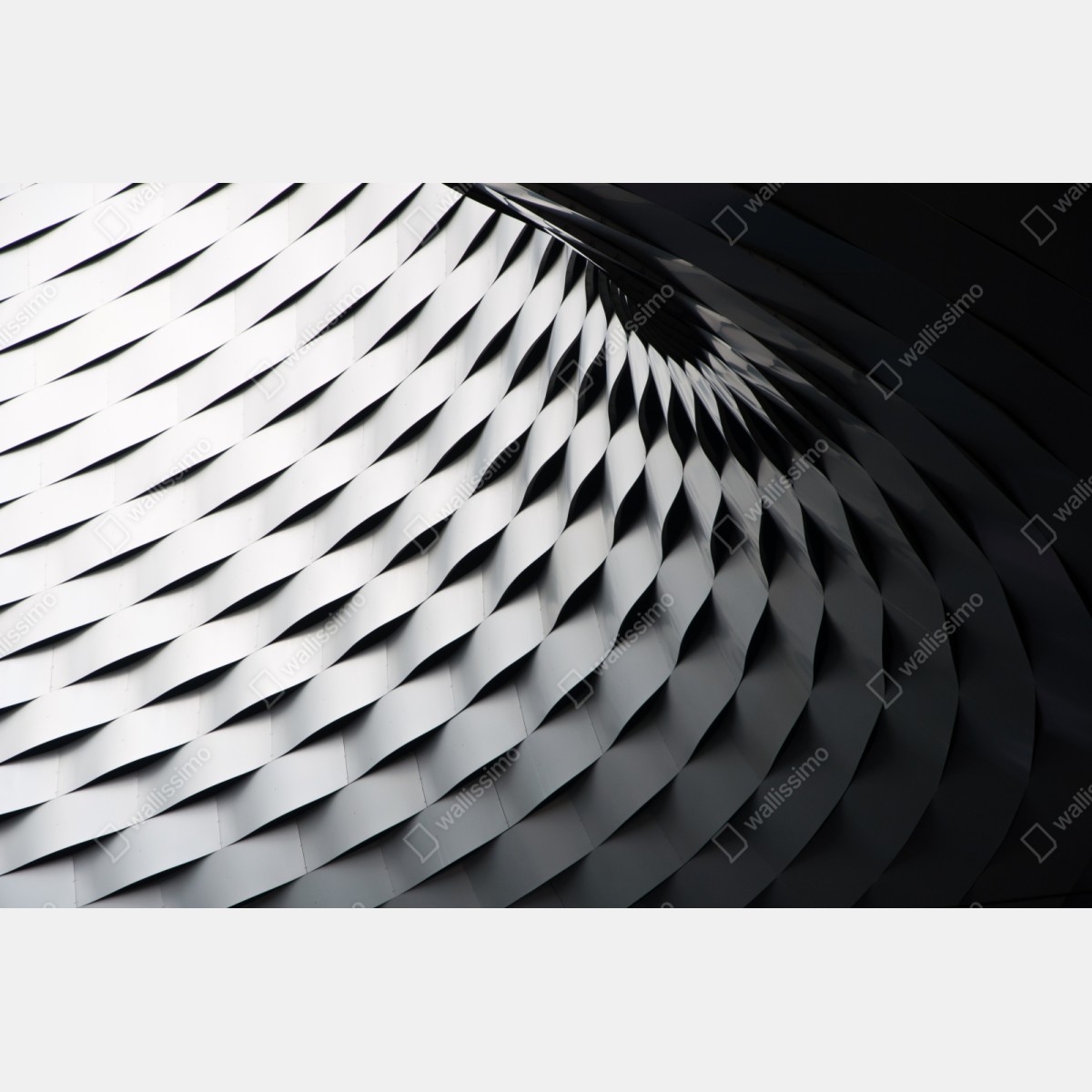 Repositionierbarer Aufkleber monochromes geometrisches metallmuster – Wallnifity® Repositionierbarer Aufkleber monochromes geometrisches metallmuster – Wallnifity®