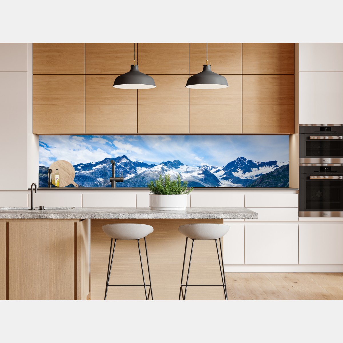 Repositionierbarer Aufkleber schneebedeckte gipfel in Glacier Bay, Alaska – Wallnifity® Repositionierbarer Aufkleber schneebedeckte gipfel in Glacier Bay, Alaska – Wallnifity®