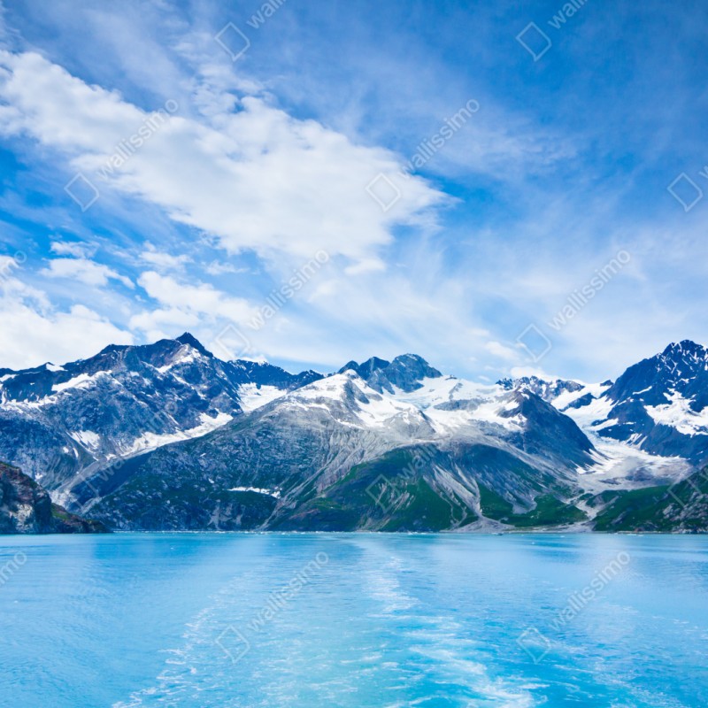 Repositionierbarer Aufkleber schneebedeckte gipfel in Glacier Bay, Alaska – Wallnifity® Repositionierbarer Aufkleber schneebedeckte gipfel in Glacier Bay, Alaska – Wallnifity®