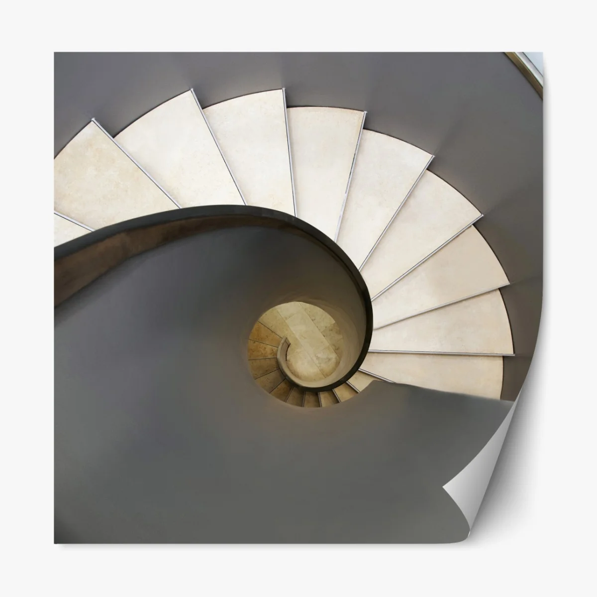 Repositionierbarer Aufkleber spiraltreppe abstrakte komposition – Wallnifity® Repositionierbarer Aufkleber spiraltreppe abstrakte komposition – Wallnifity®