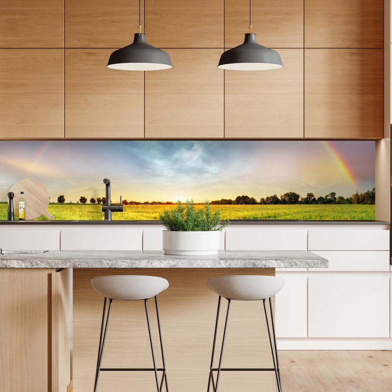 Repositionierbarer Aufkleber zartes gelbes schleierkraut auf schwarzem hintergrund – Wallnifity®