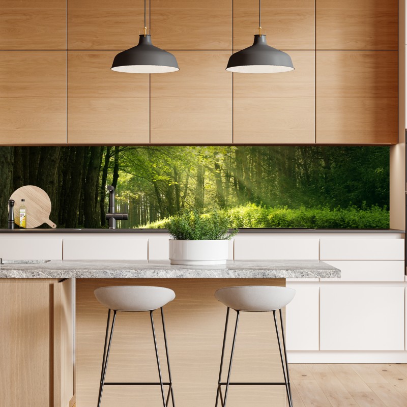 Repositionierbarer Aufkleber goldene sonne über geometrischem block – Wallnifity®