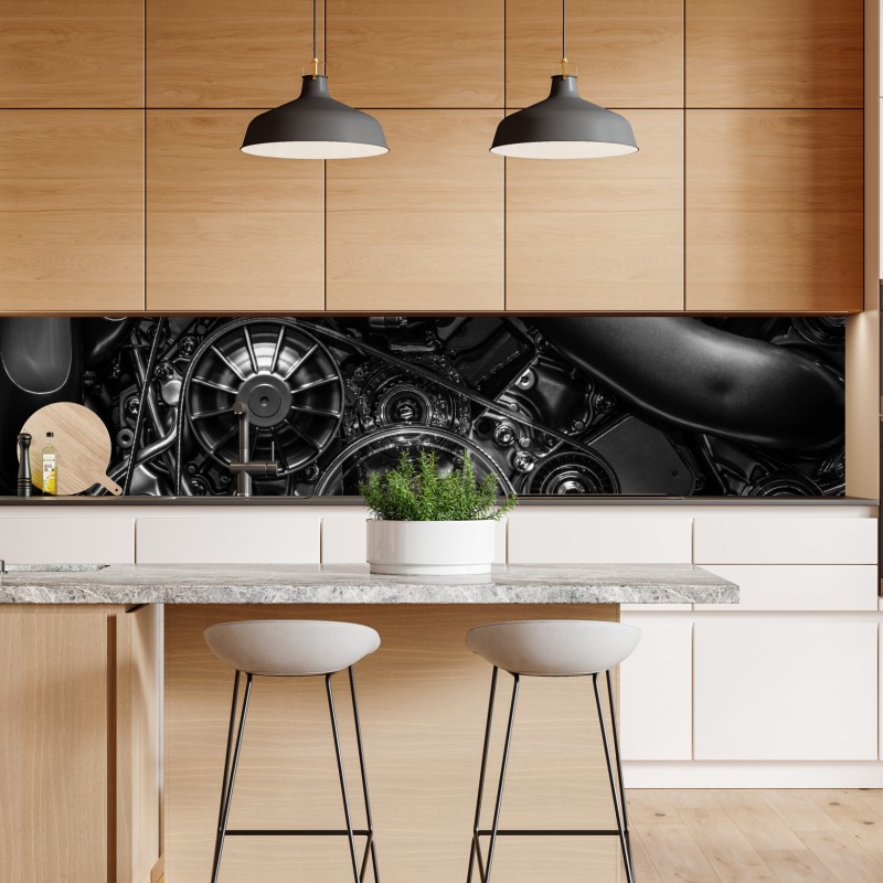 Repositionierbarer Aufkleber spiraltreppe in monochrom – Wallnifity®