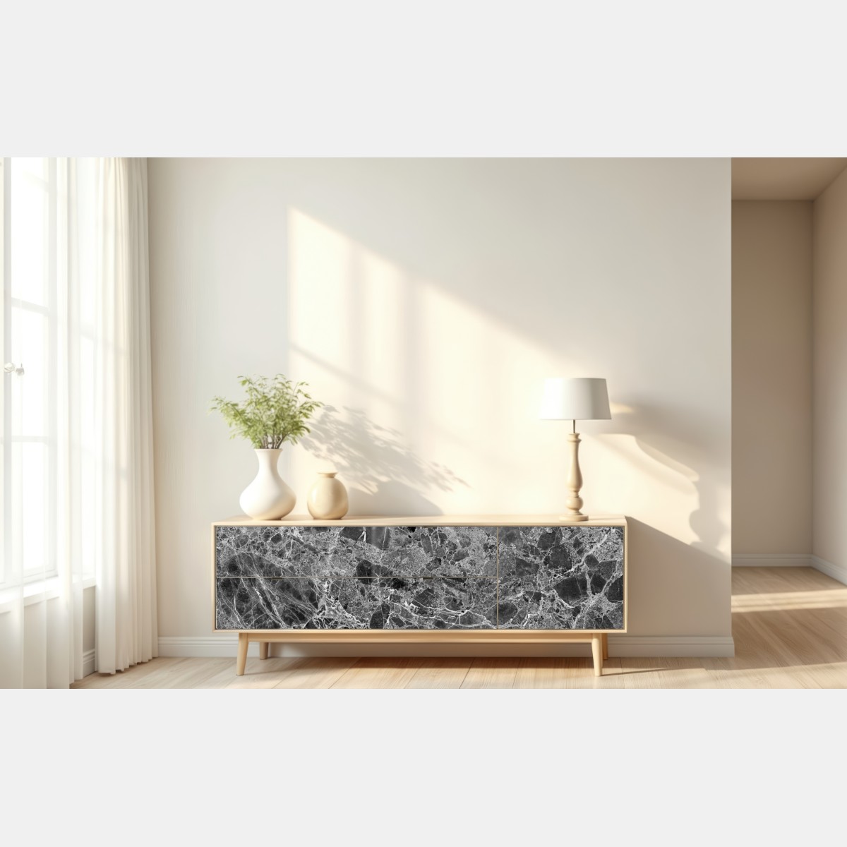 Repositionierbarer Aufkleber monochrome marmortextur – Wallnifity® Repositionierbarer Aufkleber monochrome marmortextur – Wallnifity®