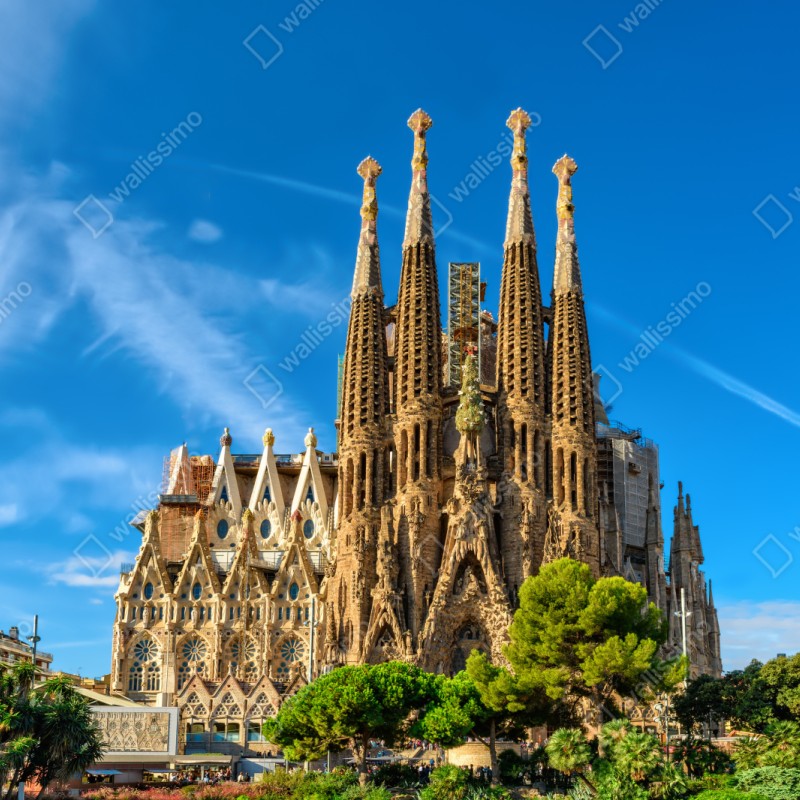 Repositionierbarer Aufkleber Sagrada Familia in Barcelona – Wallnifity® Repositionierbarer Aufkleber Sagrada Familia in Barcelona – Wallnifity®