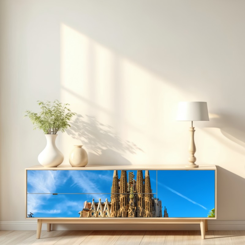 Repositionierbarer Aufkleber Sagrada Familia in Barcelona – Wallnifity® Repositionierbarer Aufkleber Sagrada Familia in Barcelona – Wallnifity®