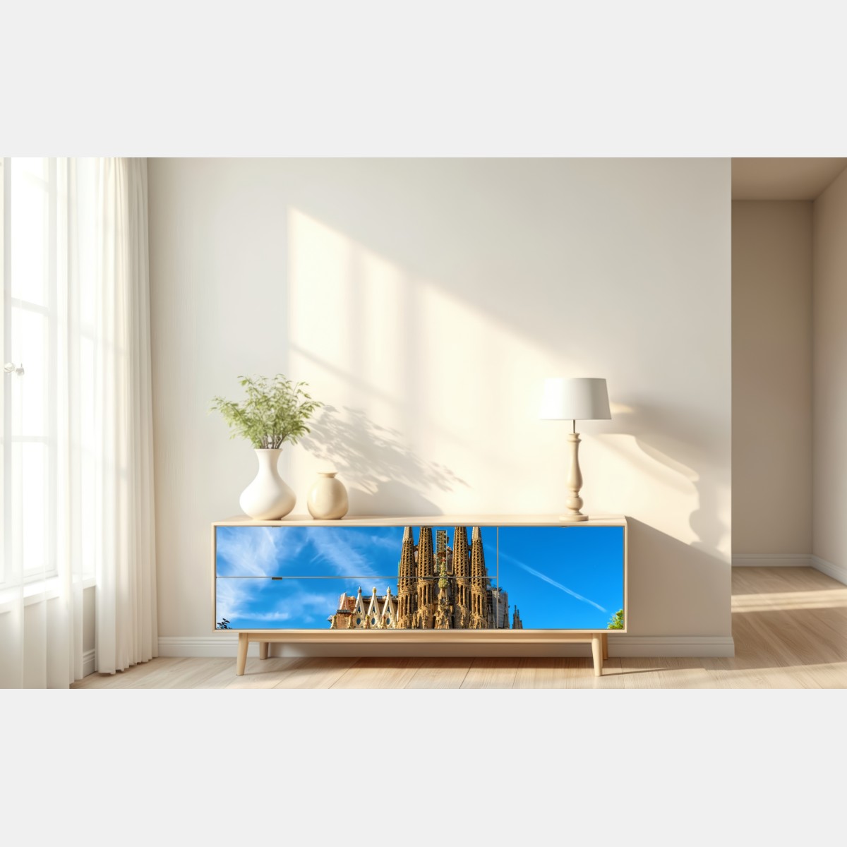 Repositionierbarer Aufkleber Sagrada Familia in Barcelona – Wallnifity® Repositionierbarer Aufkleber Sagrada Familia in Barcelona – Wallnifity®