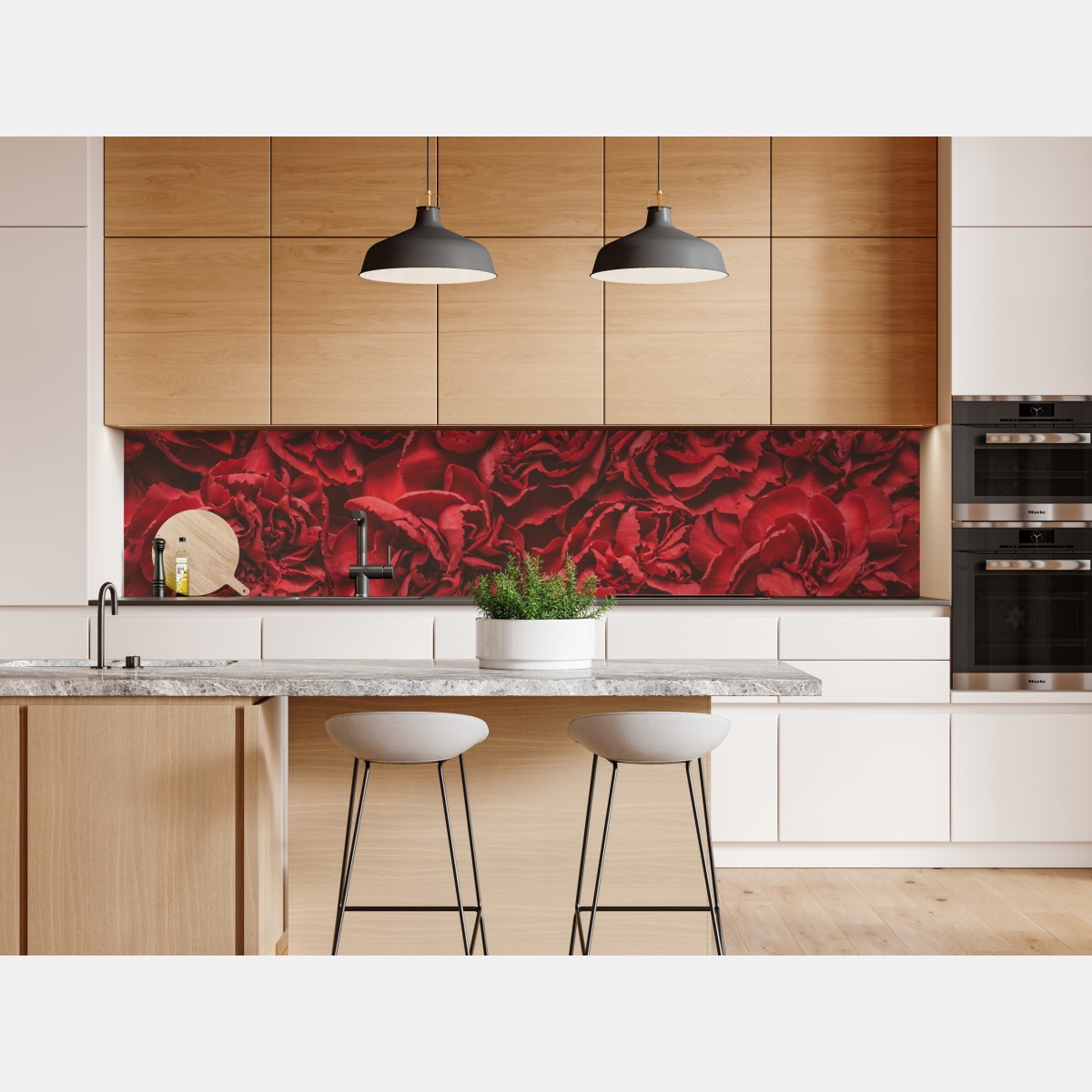 Repositionierbarer Aufkleber vintage rote nelken blumenmuster – Wallnifity® Repositionierbarer Aufkleber vintage rote nelken blumenmuster – Wallnifity®