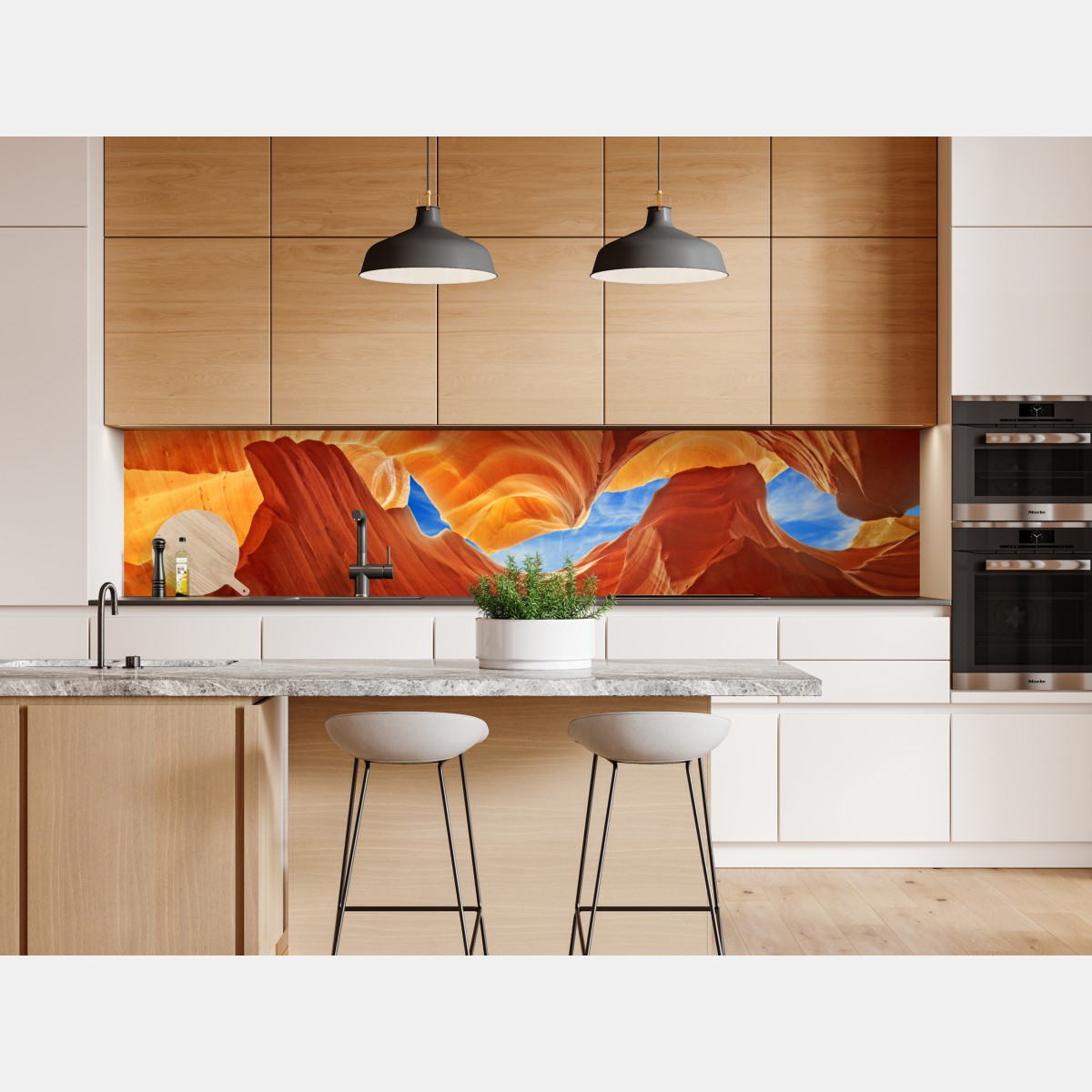 Repositionierbarer Aufkleber Antelope Canyon geschwungene sandsteinformationen – Wallnifity® Repositionierbarer Aufkleber Antelope Canyon geschwungene sandsteinformationen – Wallnifity®