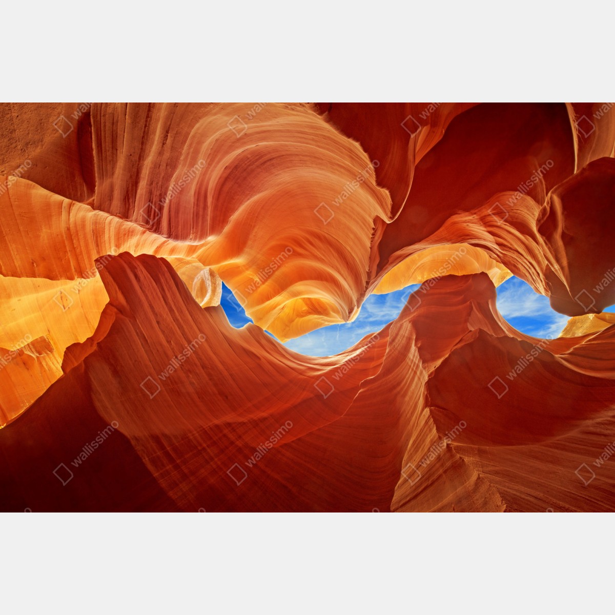 Repositionierbarer Aufkleber Antelope Canyon geschwungene sandsteinformationen – Wallnifity® Repositionierbarer Aufkleber Antelope Canyon geschwungene sandsteinformationen – Wallnifity®