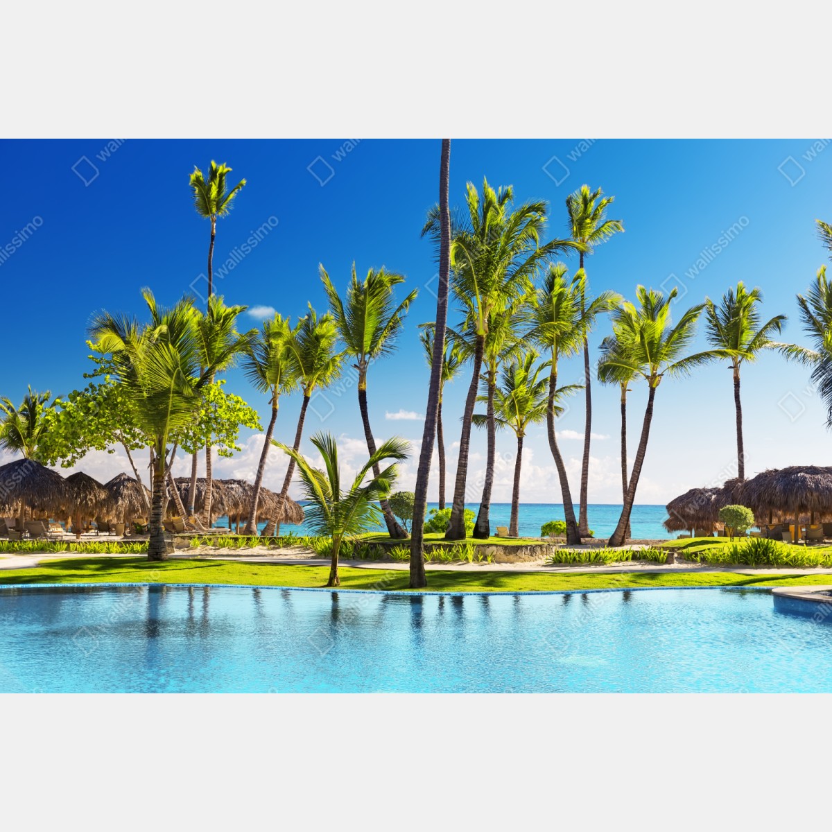 Repositionierbarer Aufkleber tropisches strandparadies in Punta Cana – Wallnifity® Repositionierbarer Aufkleber tropisches strandparadies in Punta Cana – Wallnifity®
