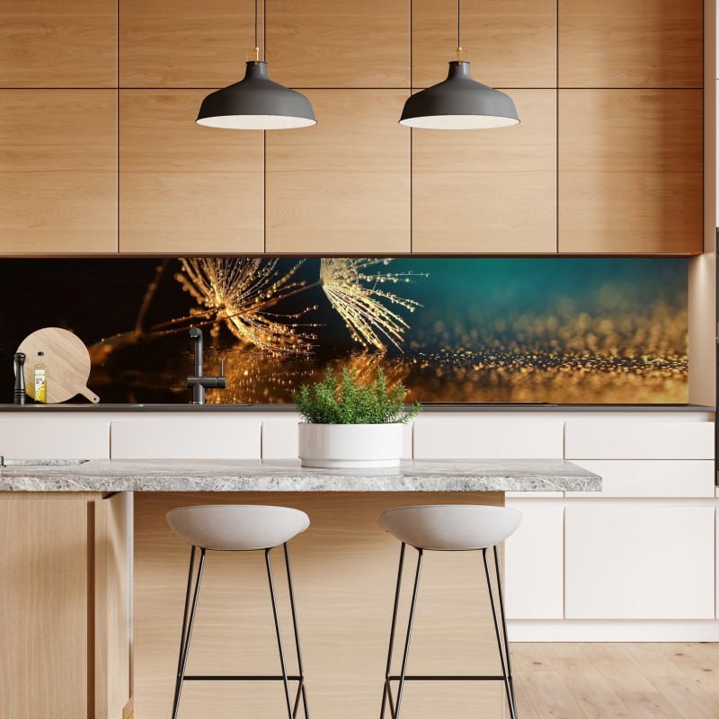 Repositionierbarer Aufkleber neblige waldreflexion – Wallnifity®