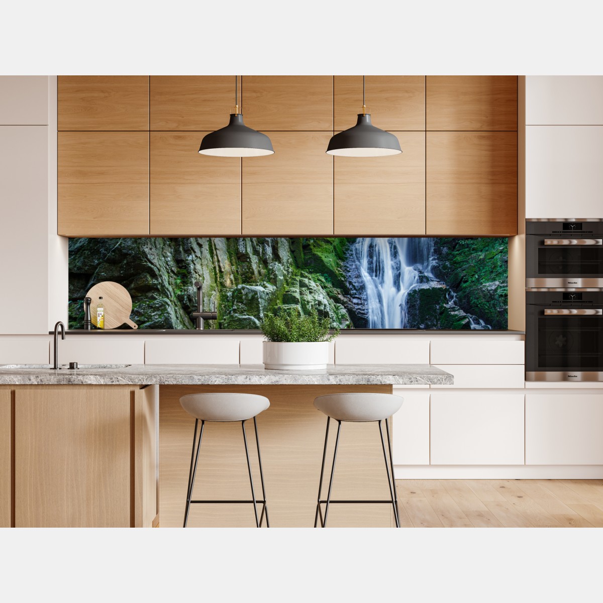 Repositionierbarer Aufkleber wasserfall Kamienczyk im Karkonosze – Wallnifity® Repositionierbarer Aufkleber wasserfall Kamienczyk im Karkonosze – Wallnifity®